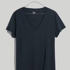 Madewell Black V-Neck Tee